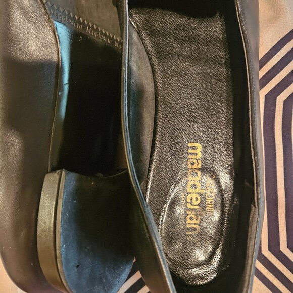 Comfort vintage ballet Flat 100% leather Grandmacore Whimsigoth black loafers 11 - Picture 9 of 11
